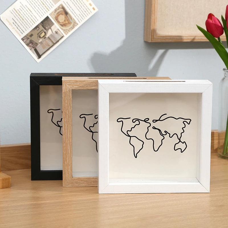 Quadro Porta Lembranças de Viagem com Mapa